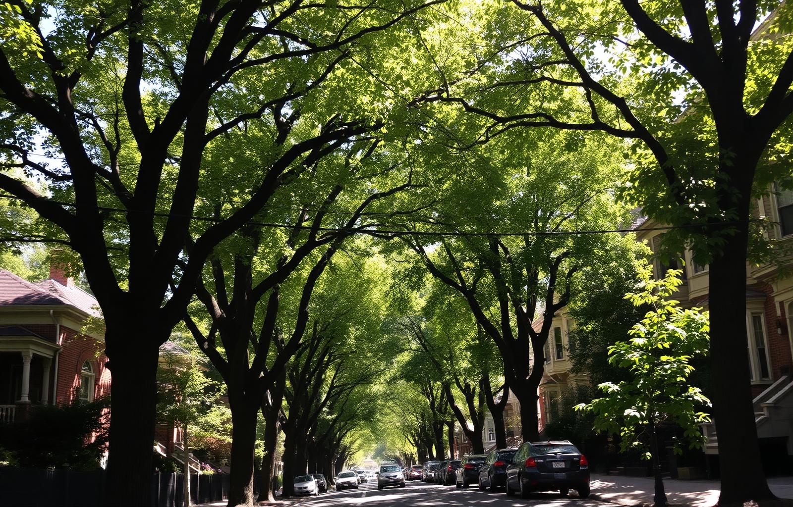 Tree-lined Toronto street